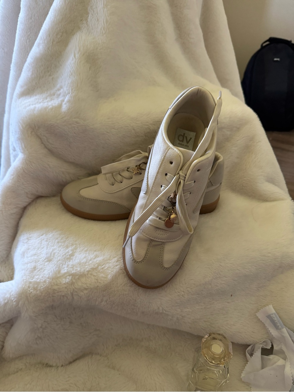 DV by Dolce Vita Cream and Gum Lace-Up Sneakers